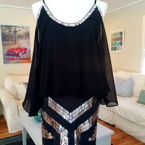Arden B Black & Silver Dress